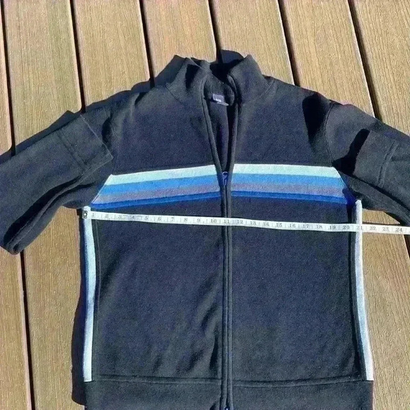 Gap men’s zipper cardigan size medium mock collar color-block blues - Picture 6 of 8